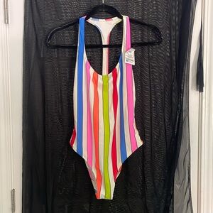 Racerback swim suit one piece